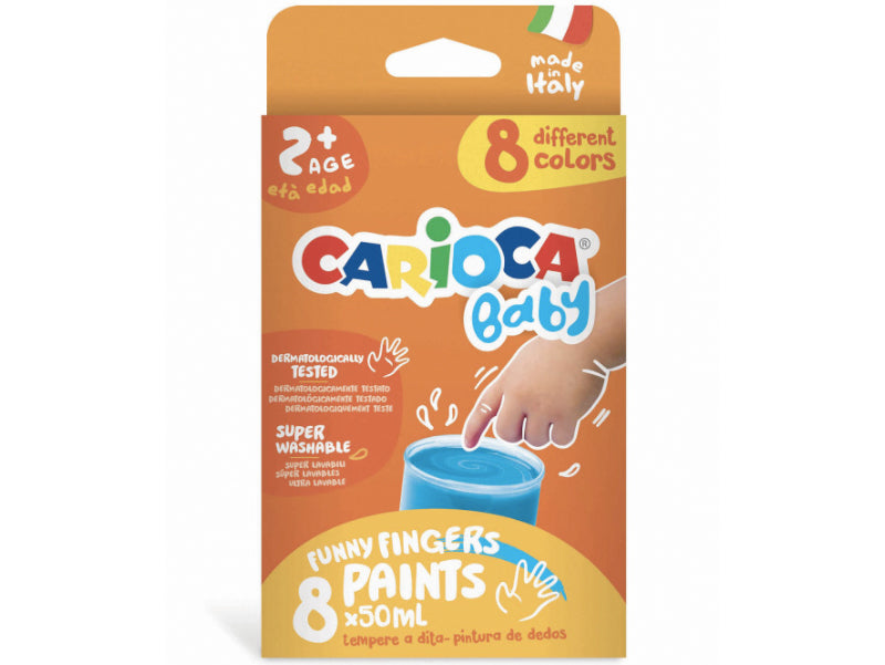 Achat Set de 8 peintures à doigts pour enfants dès 2 ans - 8 x 50 ml