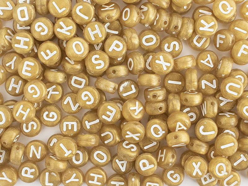 achat Pot perles lettres – Or