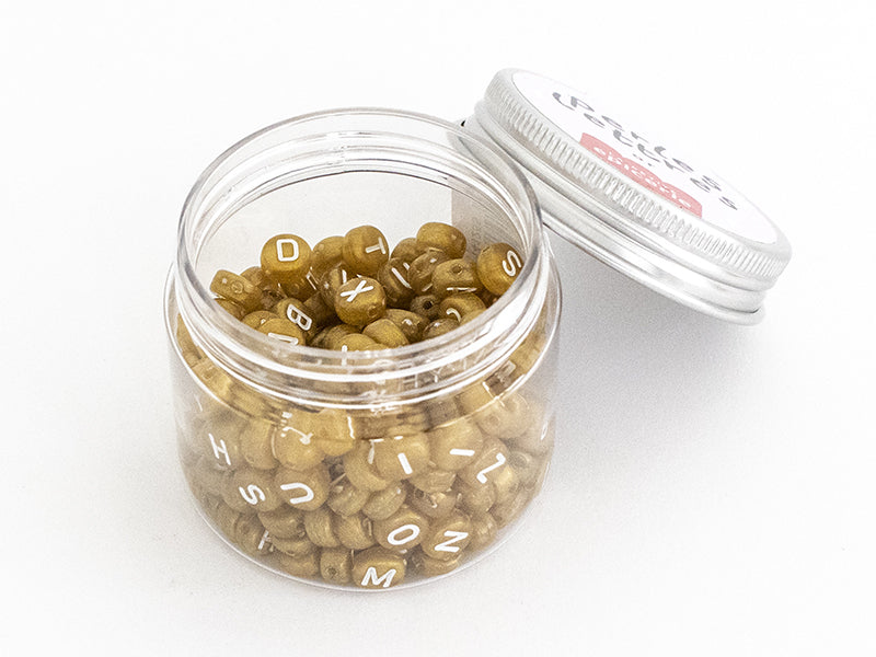 achat Pot perles lettres – Or