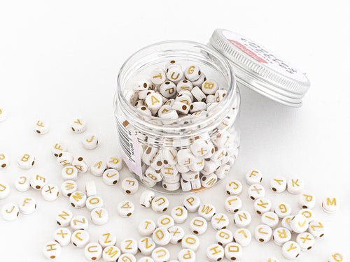 Achat Pot perles lettres – Blanches