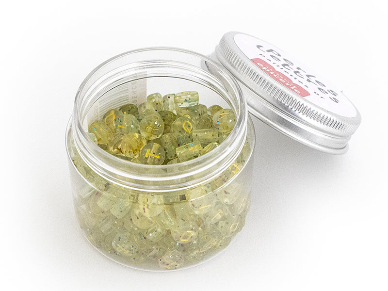 achat Pot perles lettres – Paillettes or