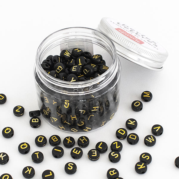 Achat Pot perles lettres – Noires