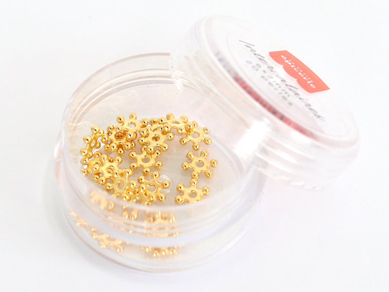achat Boite de 20 perles heishi intercalaire - Fleur dorée 6x2mm