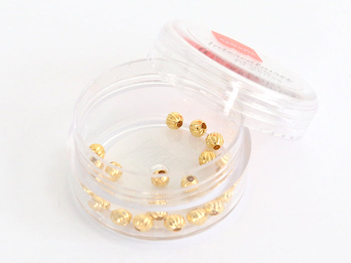 Achat Lot de 20 perles heishi intercalaire - Boule dorée 4 x 3 mm