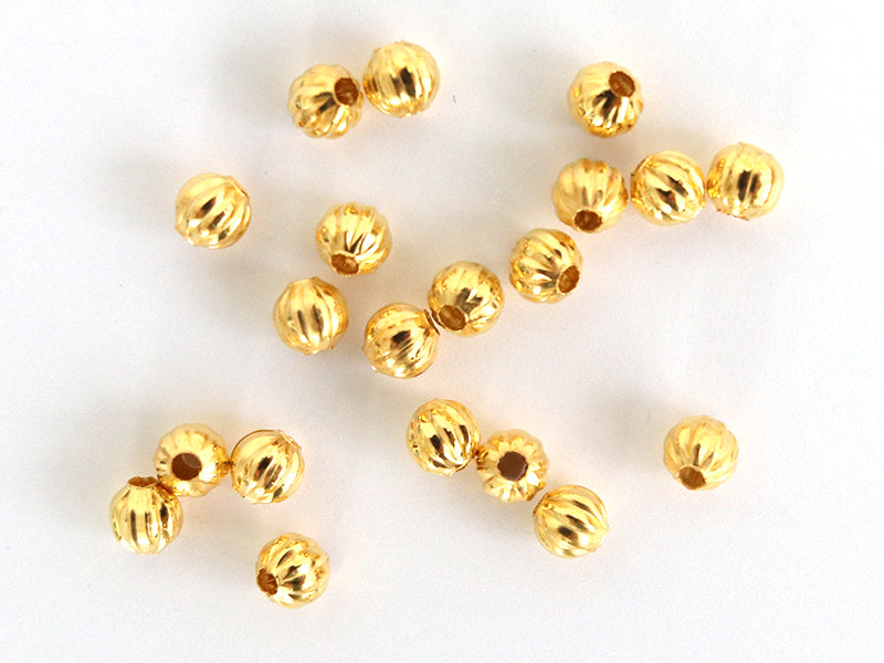 achat Lot de 20 perles heishi intercalaire - Boule dorée 4 x 3 mm