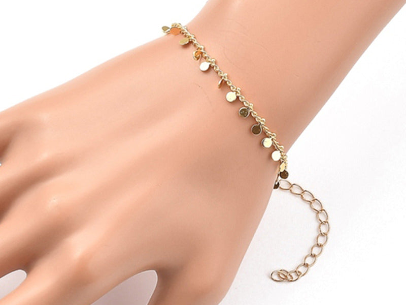 Achat Bracelet à breloque - 19 cm - Acier inoxydable couleur or