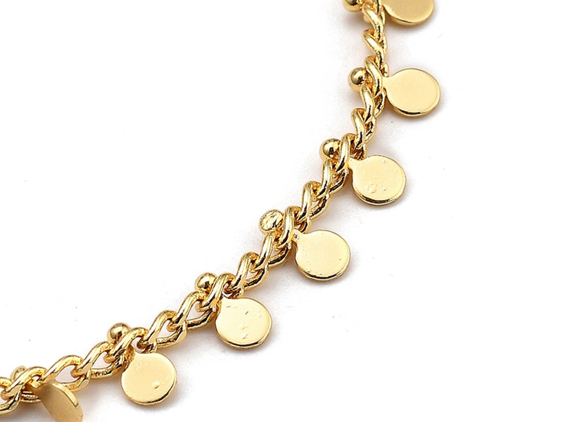 achat Bracelet à breloque - 19 cm - Acier inoxydable couleur or