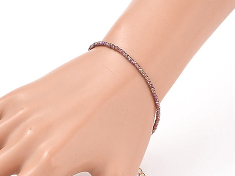 achat Bracelet en perles facétées - marron