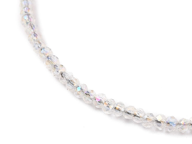 achat Bracelet en perles facétées - blanc irisé