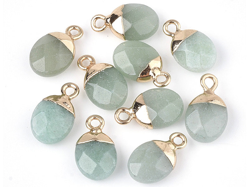 achat Pendentif en pierre naturelle - Aventurine verte - ovale - 15 x 8 mm