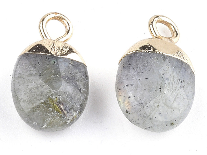 achat Pendentif en pierre naturelle -  Labradorite - ovale - 15 x 8 mm
