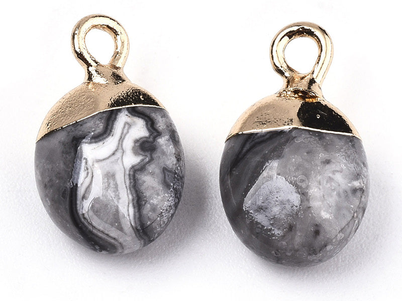 achat Pendentif en pierre naturelle -  pierre picasso - ovale - 15 x 8 mm