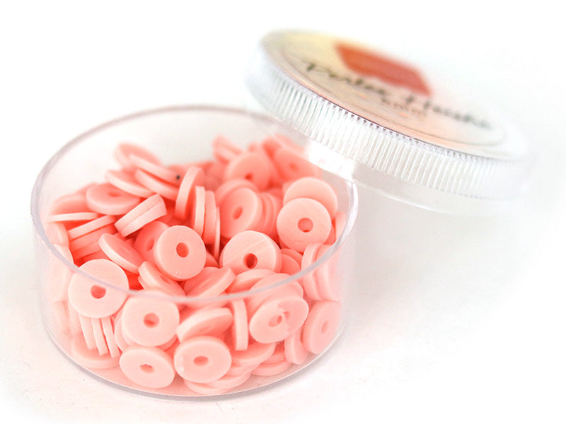 Achat Boite de perles rondelles heishi 6 mm - rose poudré