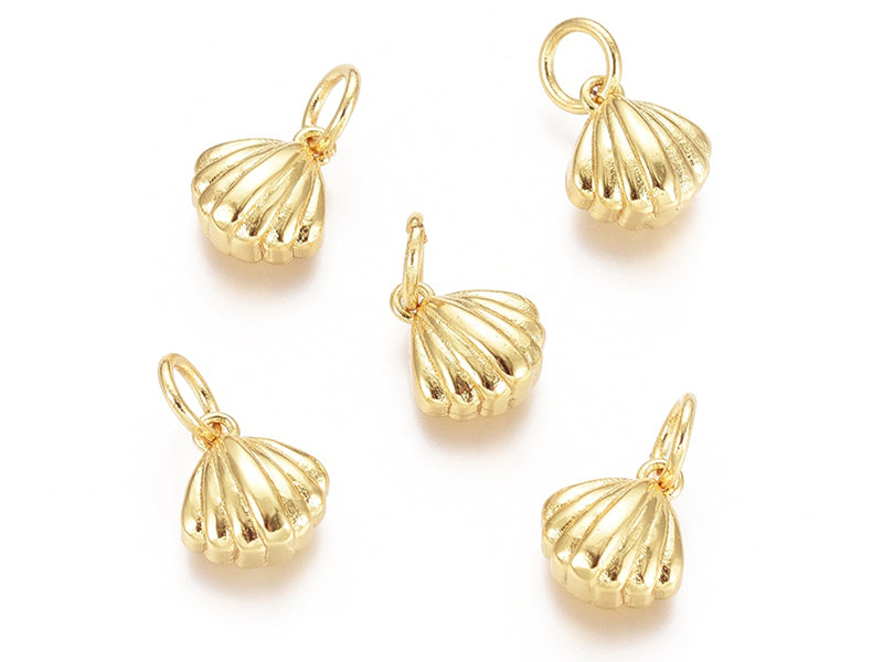 Achat Pendentif mini coquillage -  9 x 8 mm  - doré