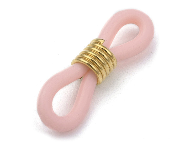 achat 10 embouts pour cordon à lunettes - rose et doré