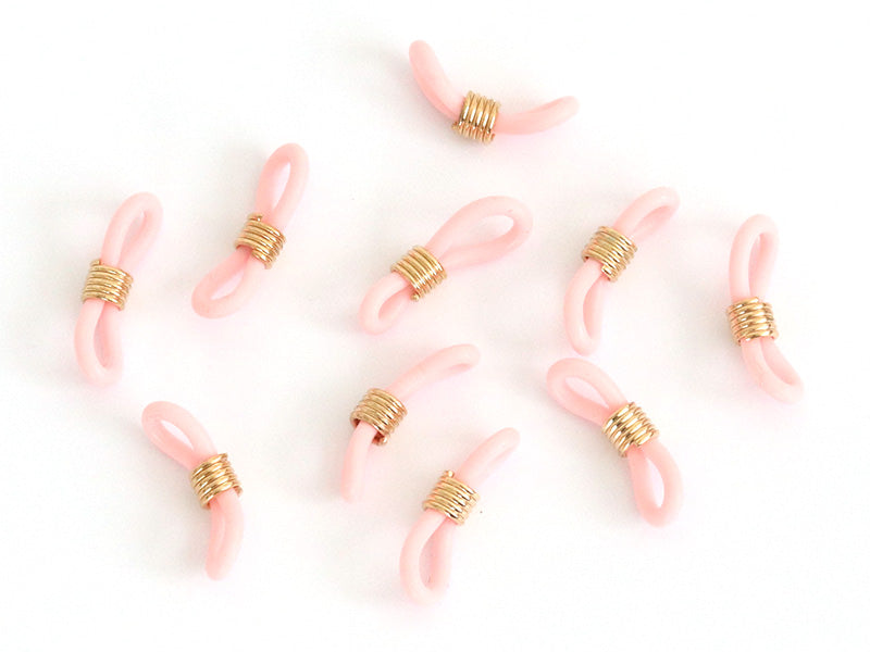 achat 10 embouts pour cordon à lunettes - rose et doré