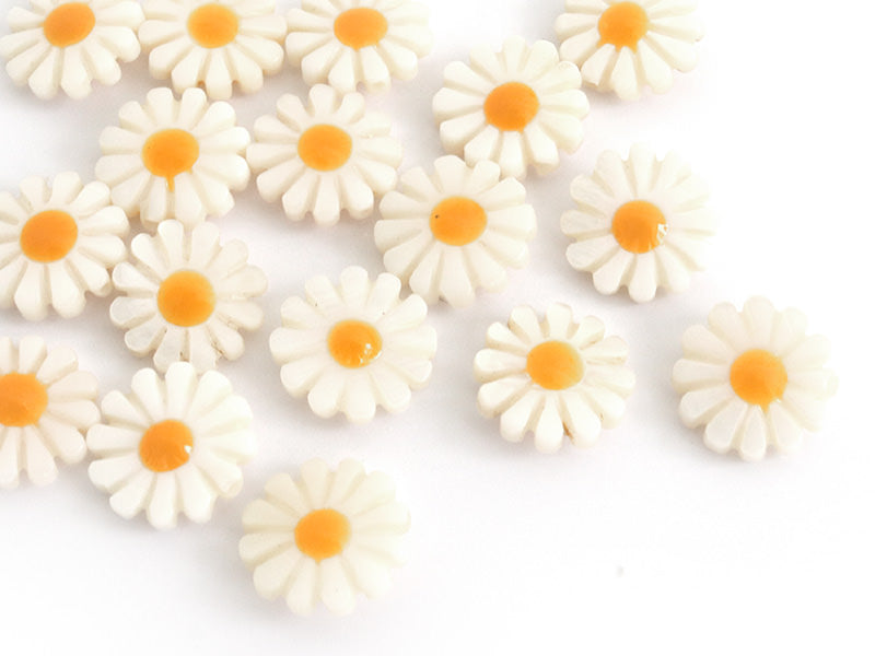achat Perle paquerette en nacre véritable - 12 mm