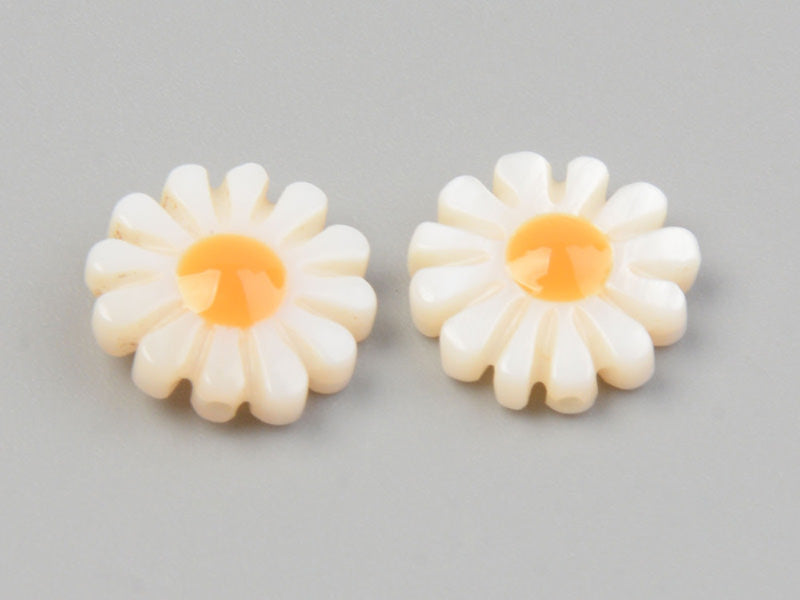 achat Perle paquerette en nacre véritable - 12 mm