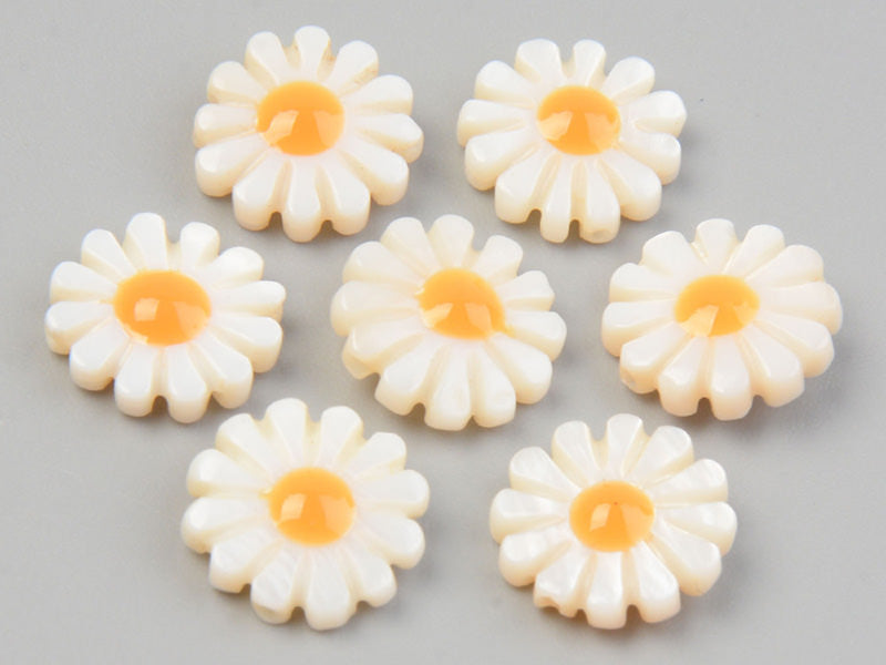 achat Perle paquerette en nacre véritable - 12 mm