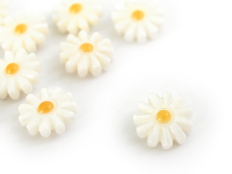 Achat Perle paquerette en nacre véritable - 10 mm