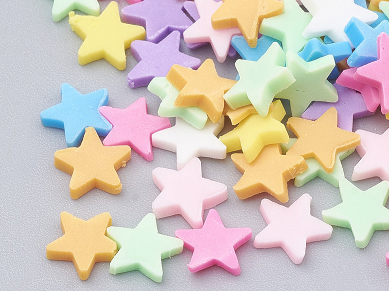 achat Confettis en pâte polymère - étoiles couleur vives   - 10 grammes