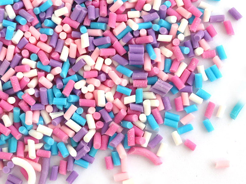 Achat Faux vermicelles couleurs froides pour pâte fimo ou résine.