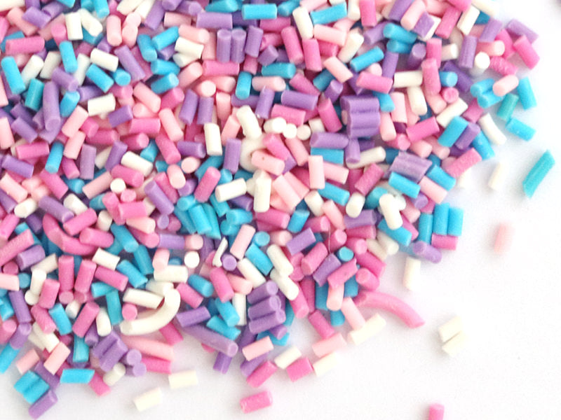 Achat Faux vermicelles couleurs froides pour pâte fimo ou résine.