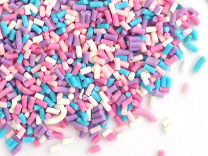 Achat Faux vermicelles couleurs froides pour pâte fimo ou résine.