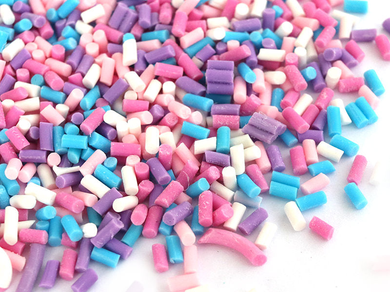 achat Faux vermicelles couleurs froides pour pâte fimo ou résine.
