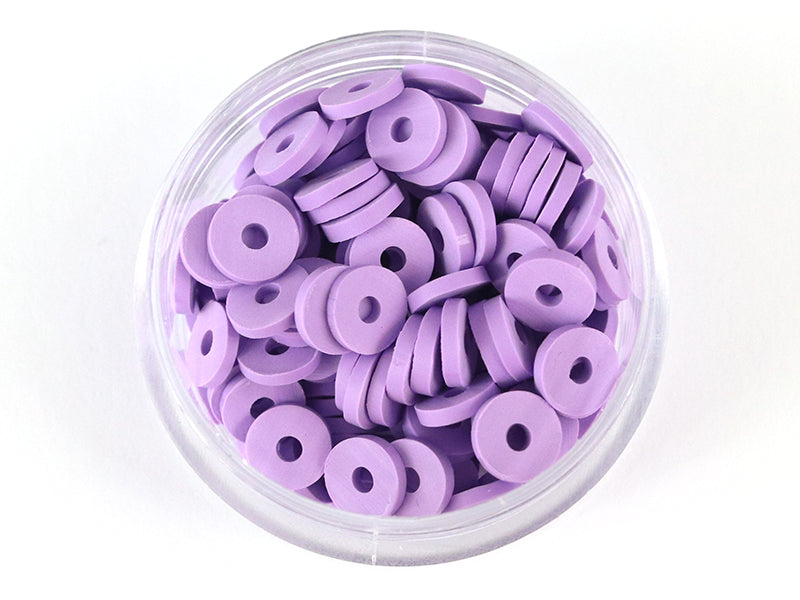 achat Boite de perles rondelles heishi 6 mm - mauve violet