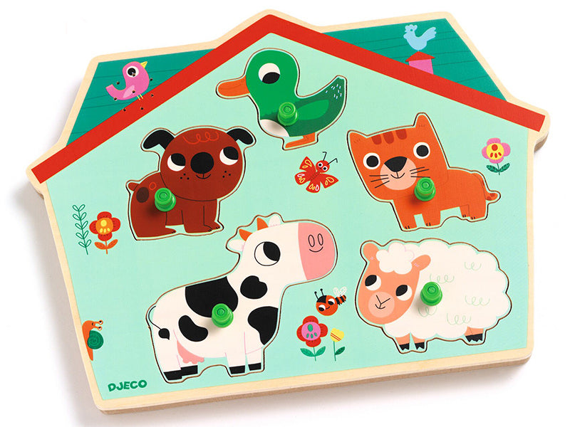 Achat Puzzle sonore en bois - Ouaf woof - les animaux familiers