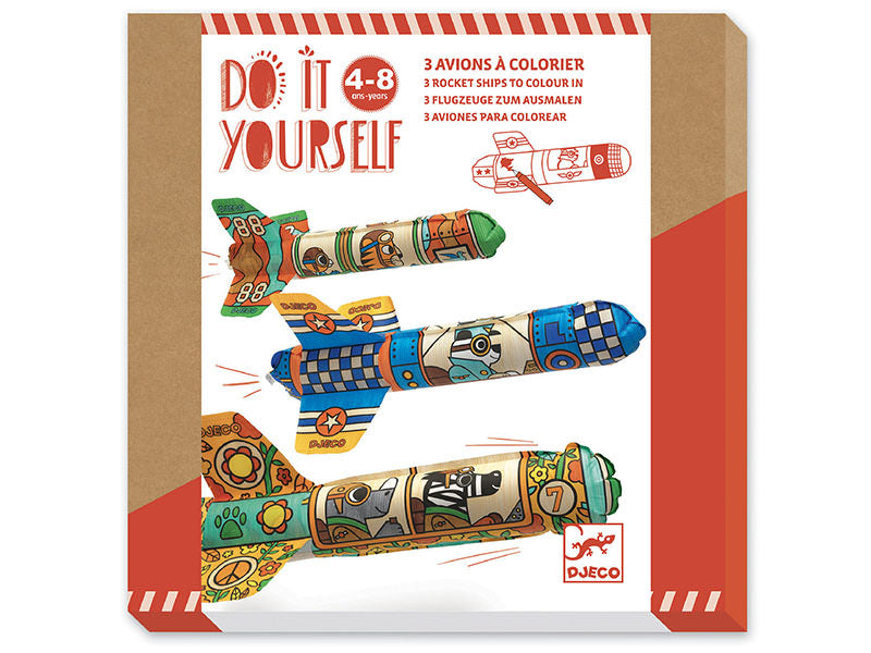 achat Coffret DIY -3 ballons en forme d'avions à colorier - Dans le ciel