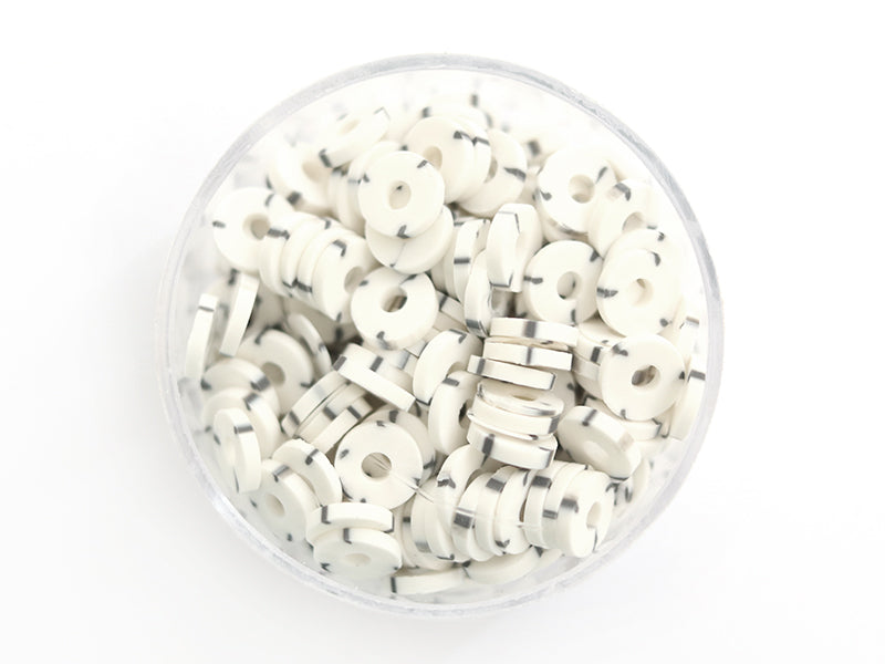 Achat Boite de perles rondelles heishi 6 mm - Naturel blanc