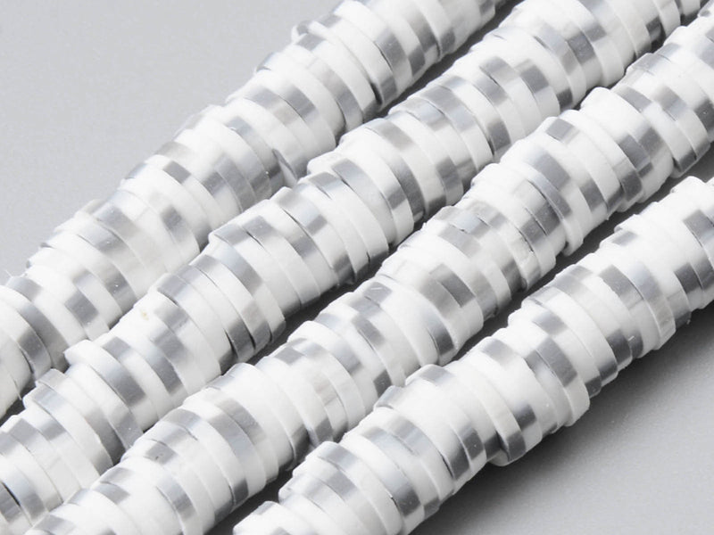 achat Boite de perles rondelles heishi 6 mm - Naturel blanc