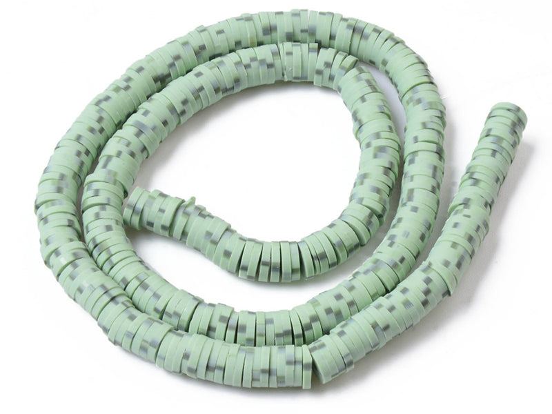 Achat Boite de perles rondelles heishi 6 mm - Naturel vert