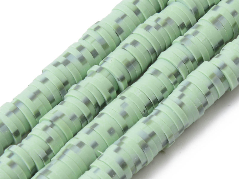 achat Boite de perles rondelles heishi 6 mm - Naturel vert