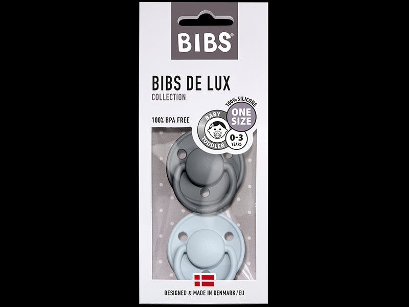 Achat Lot de 2 tétines Bibs De Lux Taille unique - Gris fer & bleu layette