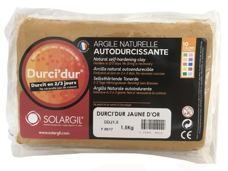 Achat Durci'dur jaune d'or - Argile naturelle autodurcissante