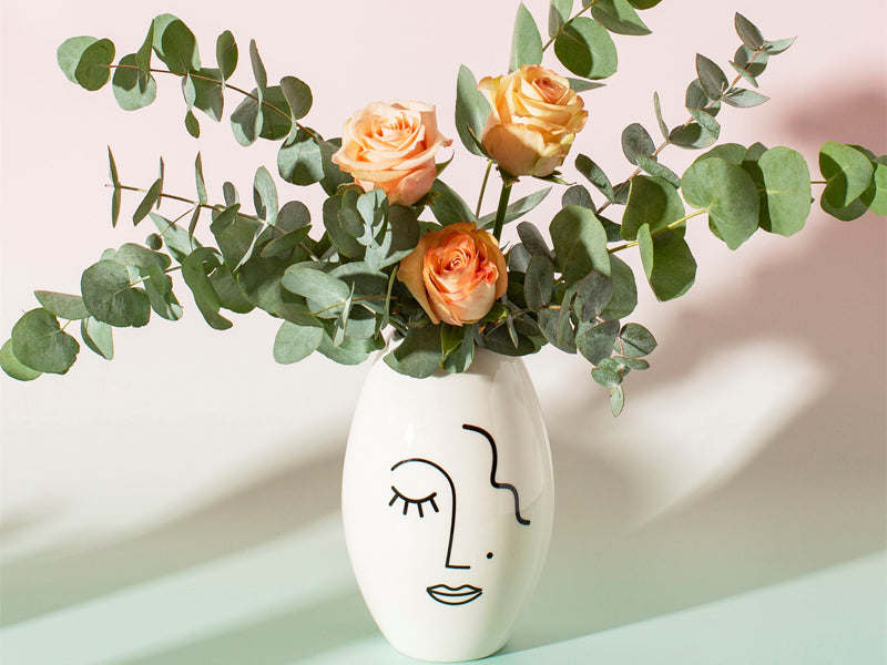 Achat Vase au visage abstrait