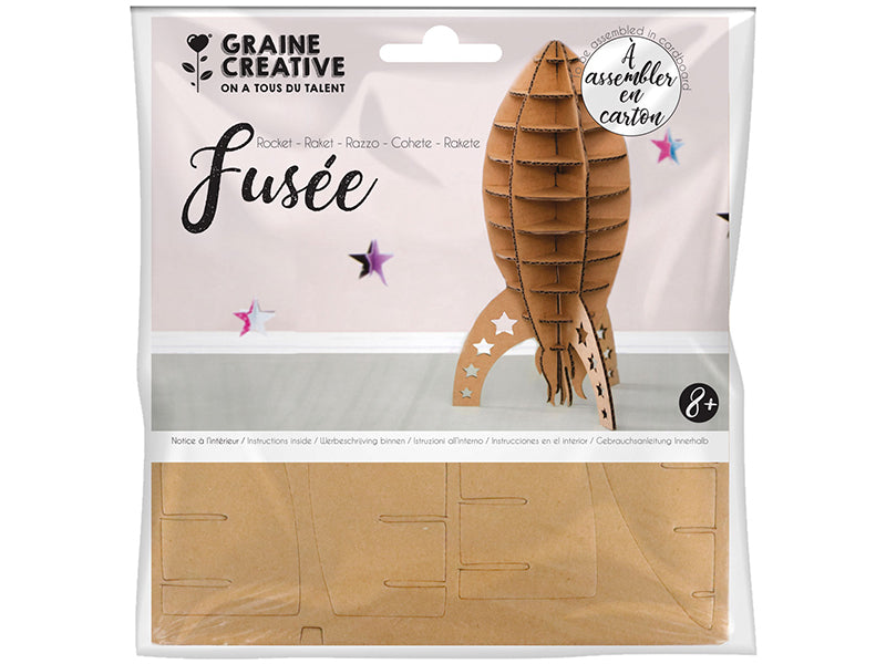 Achat Maquette fusée carton 10 x 10 x 20,5 cm