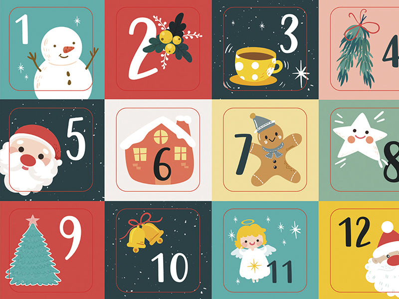 Achat Planche 24 stickers de l'avent - Graine Créative