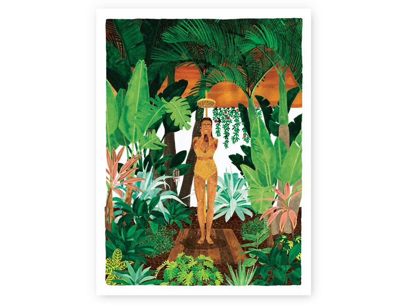 Achat Affiche aquarelle - Douche d'été - 18 x 24 cm - ATWS