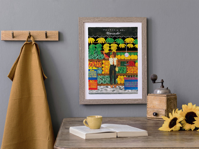 Achat Affiche aquarelle - Fruteria mercado - 29,7 x 39,7 cm - ATWS
