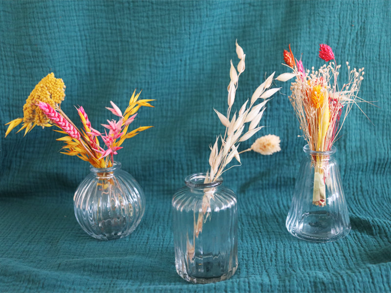 achat Lot de 3 vases transparents