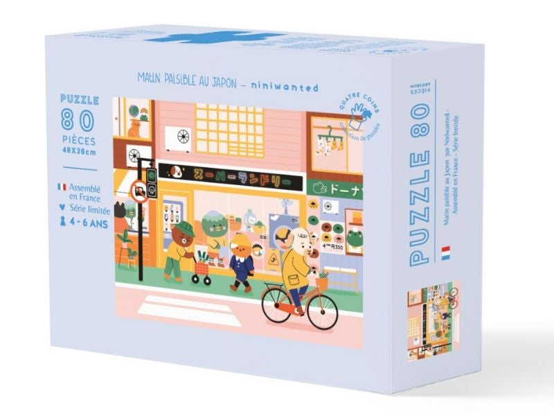 Achat Puzzle 80 pièces 48x38 cm illustration Matin paisible au Japon par Niniwanted
