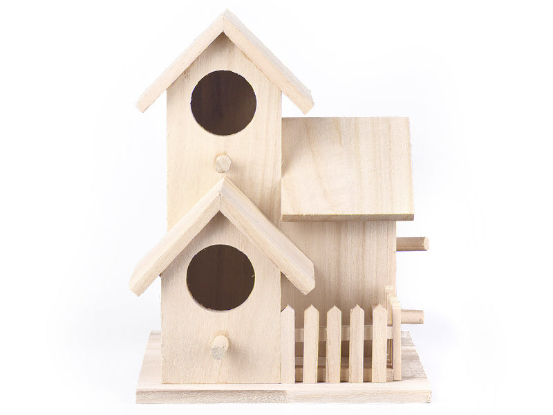 Achat Maison en bois à décorer 4 fenêtres - Nichoir à oiseaux