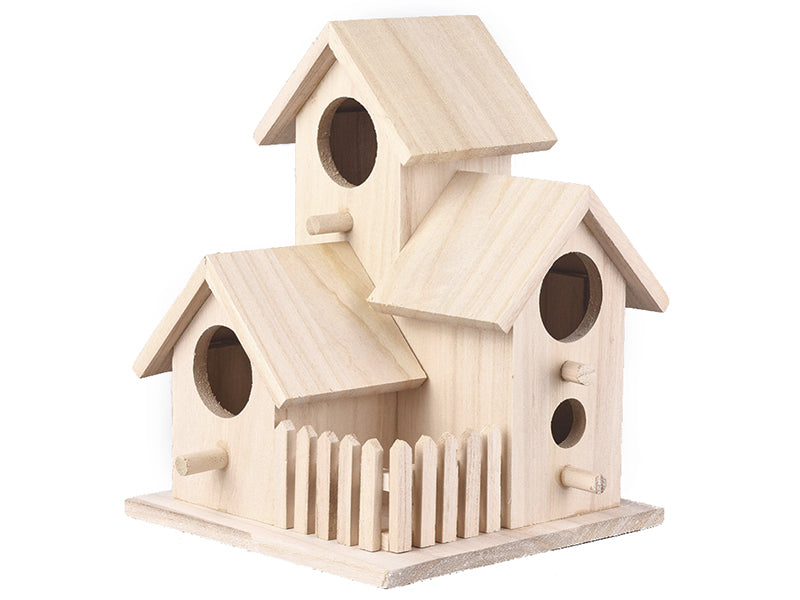 Achat Maison en bois à décorer 4 fenêtres - Nichoir à oiseaux
