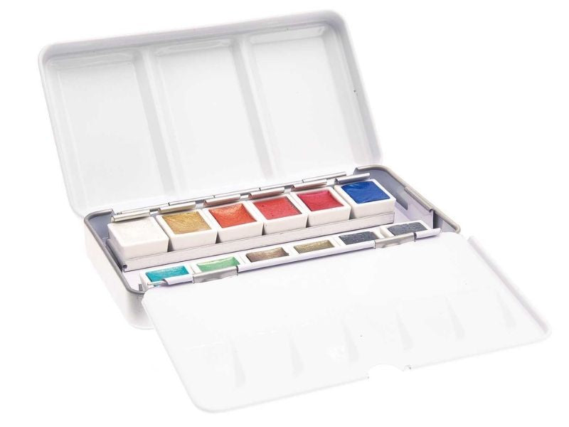 achat Coffret aquarelle - couleurs métallisées - 12 demi godets