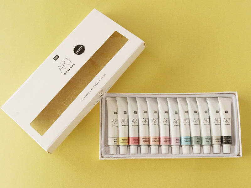 Achat Lot de 12 tubes 12 ml de gouache fine couleur pastel