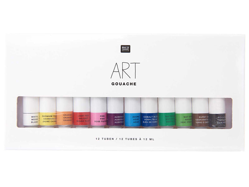Achat Lot de 12 tubes 12 ml de gouache fine